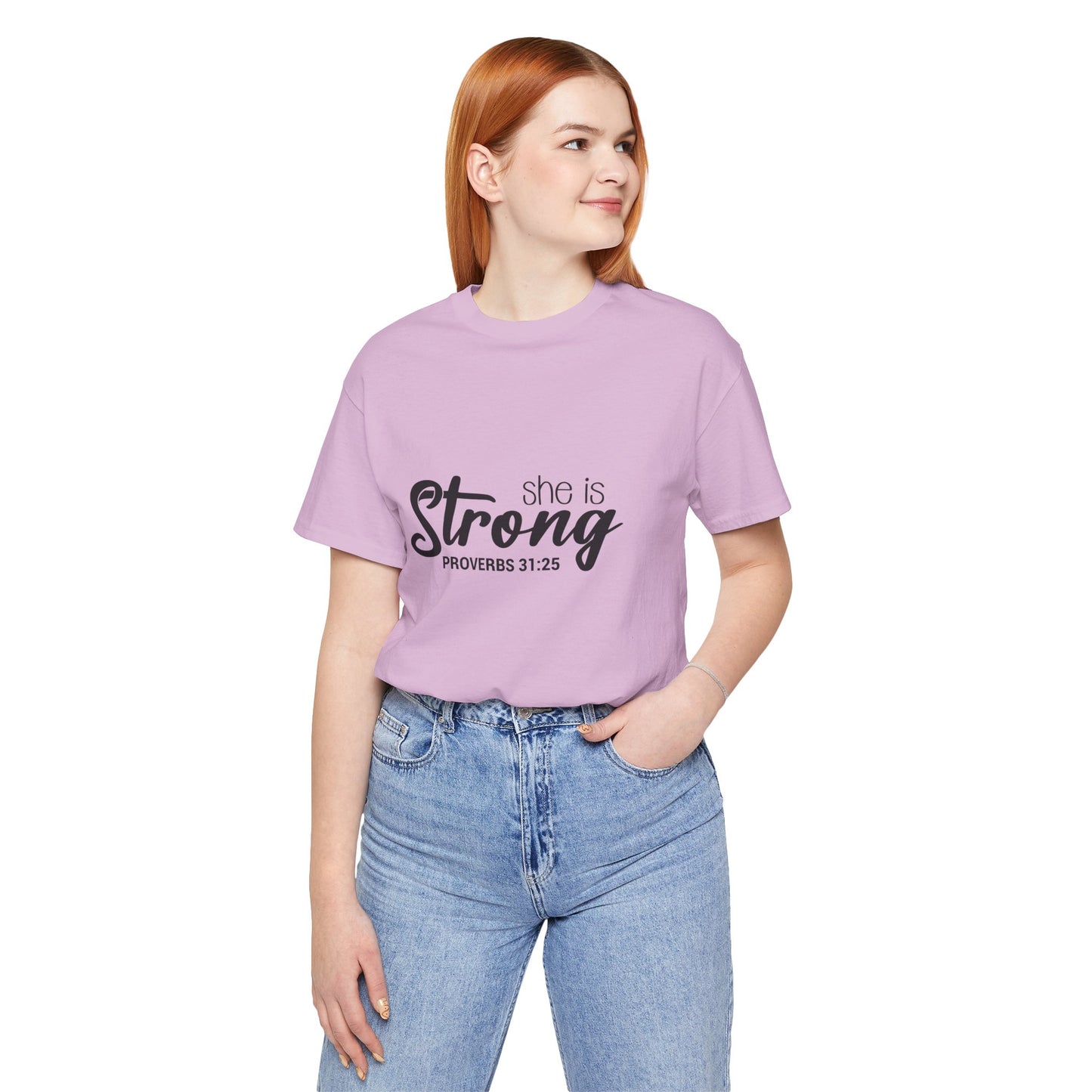 "She is Strong" Unisex Jersey Short Sleeve Tee