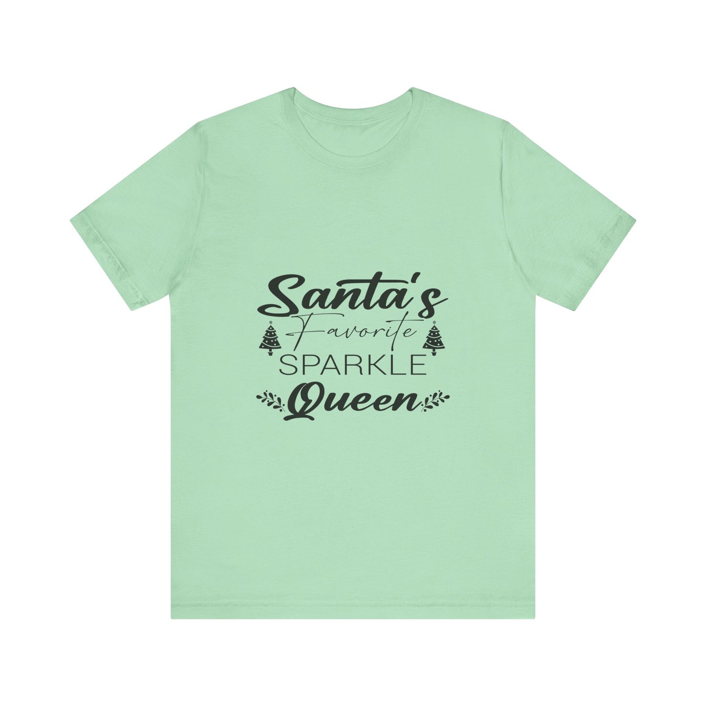 "Santa's Favorite Sparkle Queen" Unisex Jersey Short Sleeve Tee