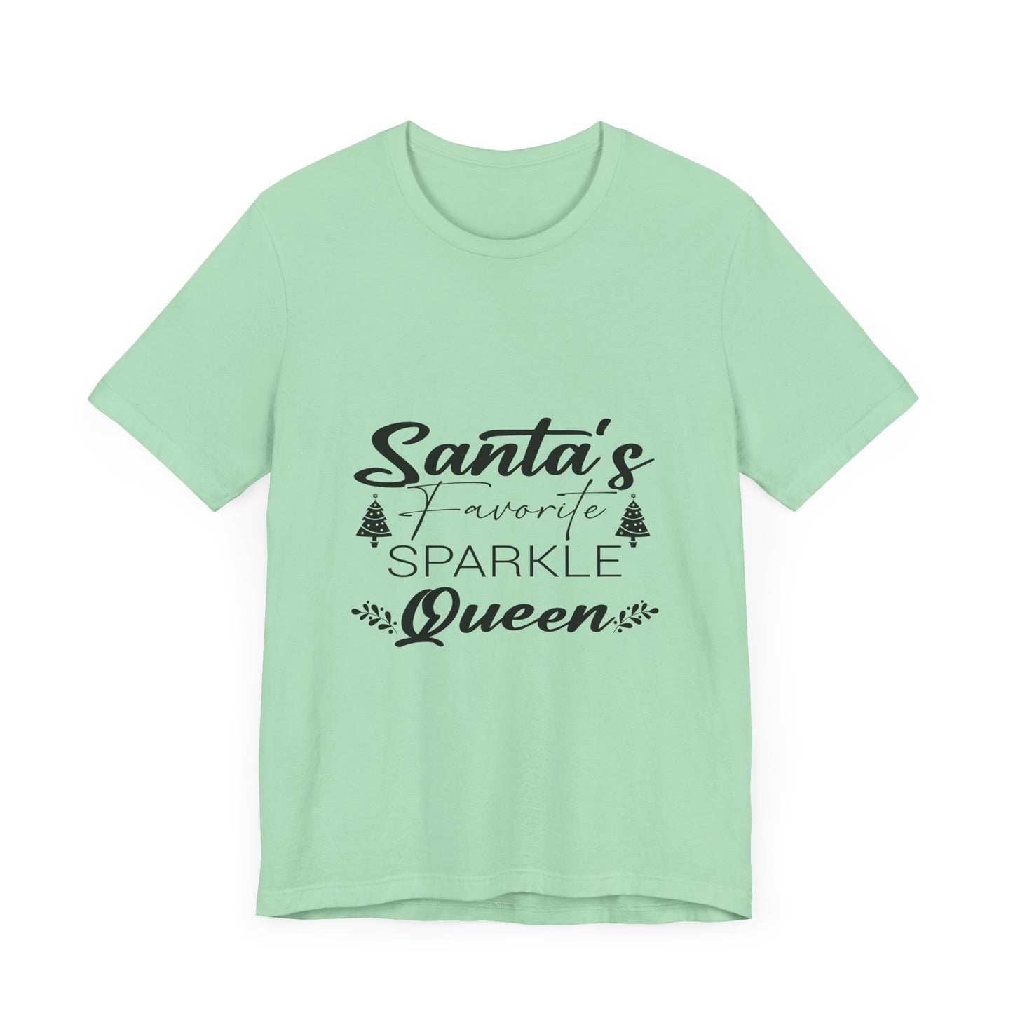 "Santa's Favorite Sparkle Queen" Unisex Jersey Short Sleeve Tee