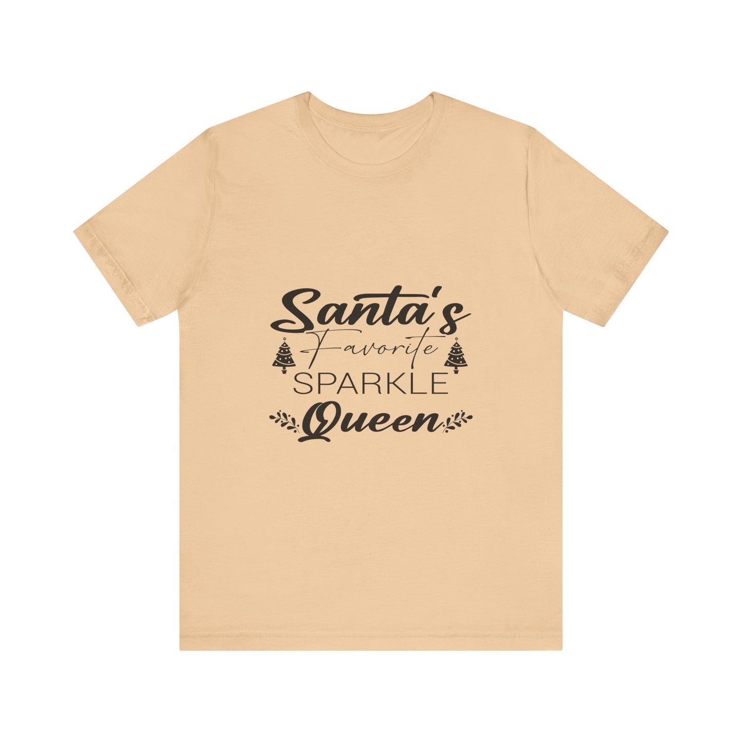 "Santa's Favorite Sparkle Queen" Unisex Jersey Short Sleeve Tee