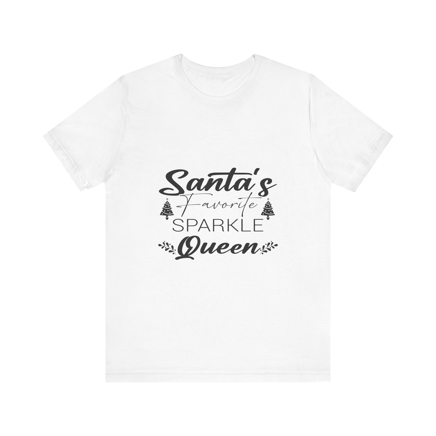 "Santa's Favorite Sparkle Queen" Unisex Jersey Short Sleeve Tee