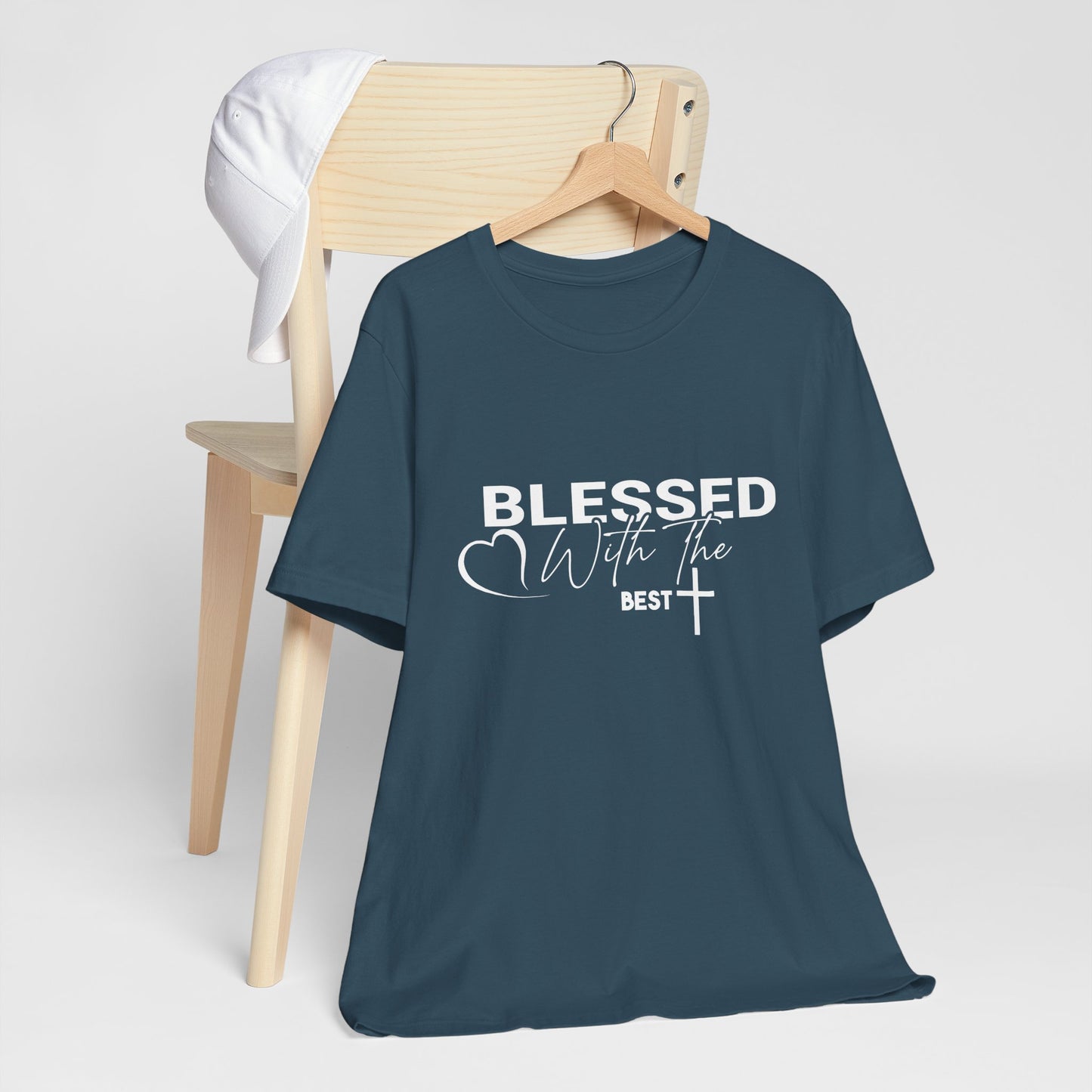 "Blessed with the Best" Unisex Jersey Short Sleeve Tee - White Lettering