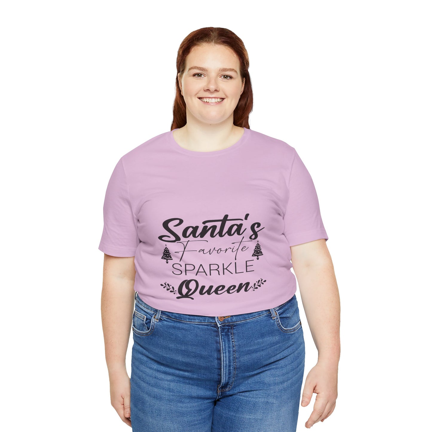 "Santa's Favorite Sparkle Queen" Unisex Jersey Short Sleeve Tee