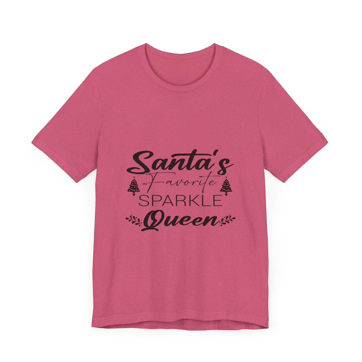 "Santa's Favorite Sparkle Queen" Unisex Jersey Short Sleeve Tee