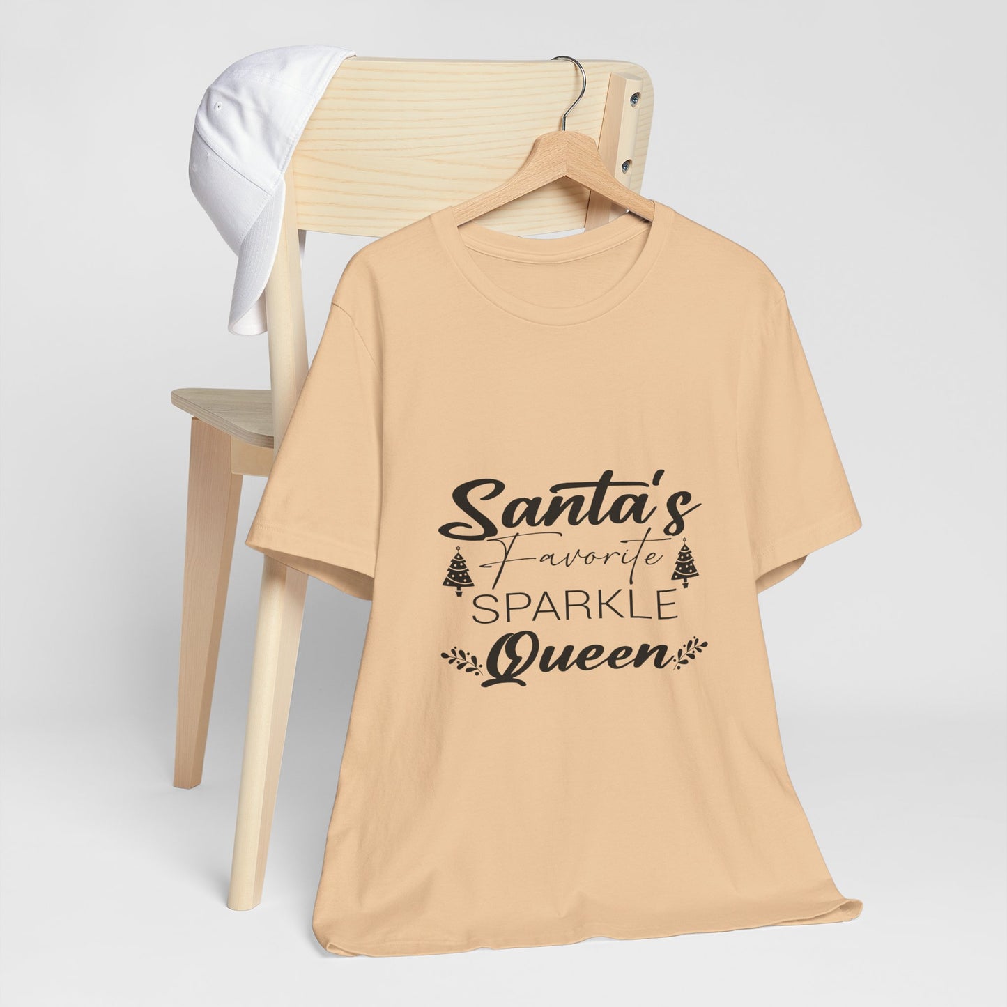 "Santa's Favorite Sparkle Queen" Unisex Jersey Short Sleeve Tee