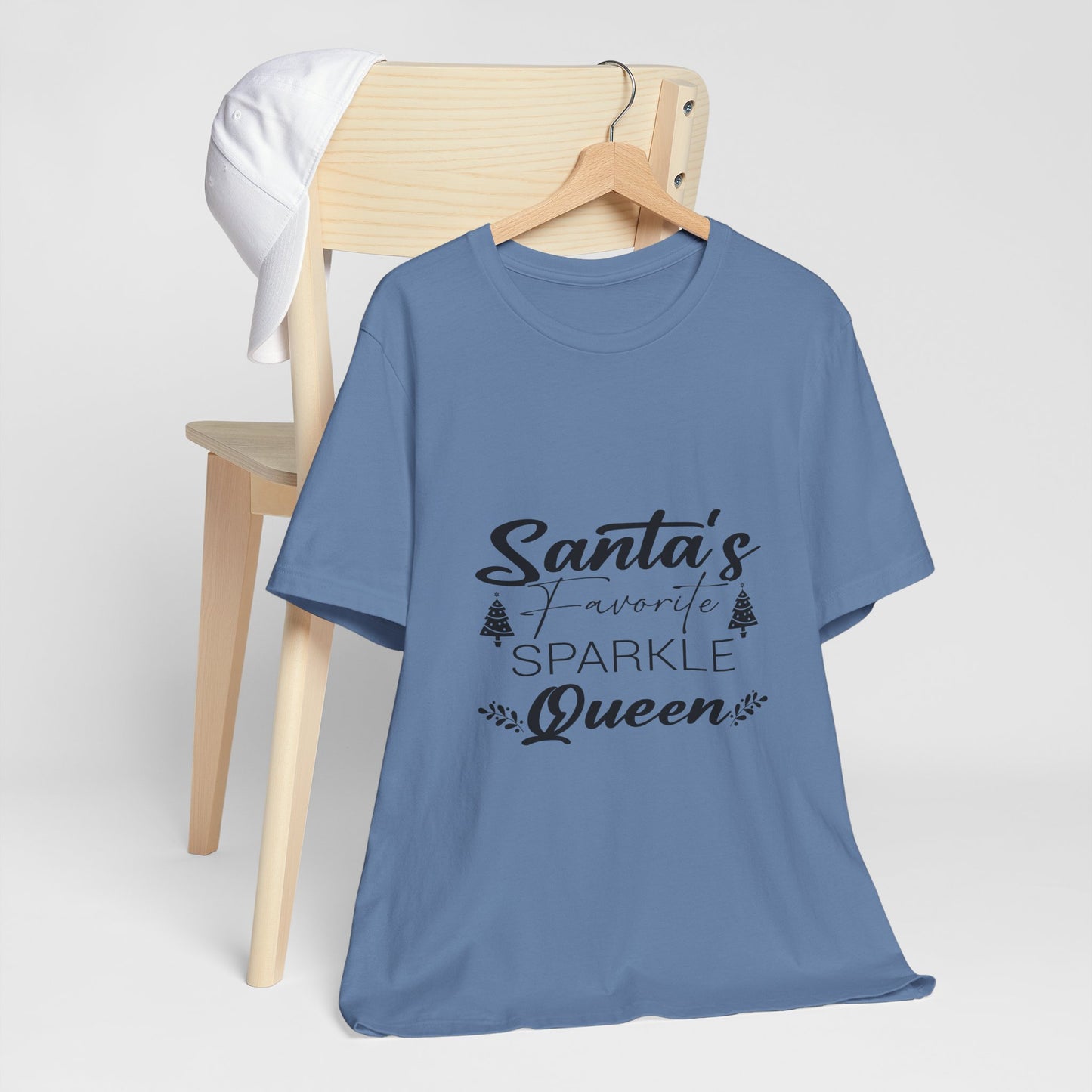 "Santa's Favorite Sparkle Queen" Unisex Jersey Short Sleeve Tee