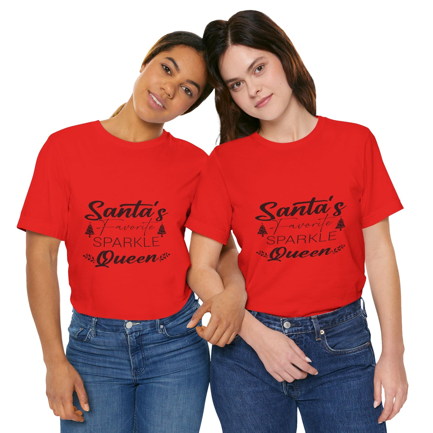 "Santa's Favorite Sparkle Queen" Unisex Jersey Short Sleeve Tee