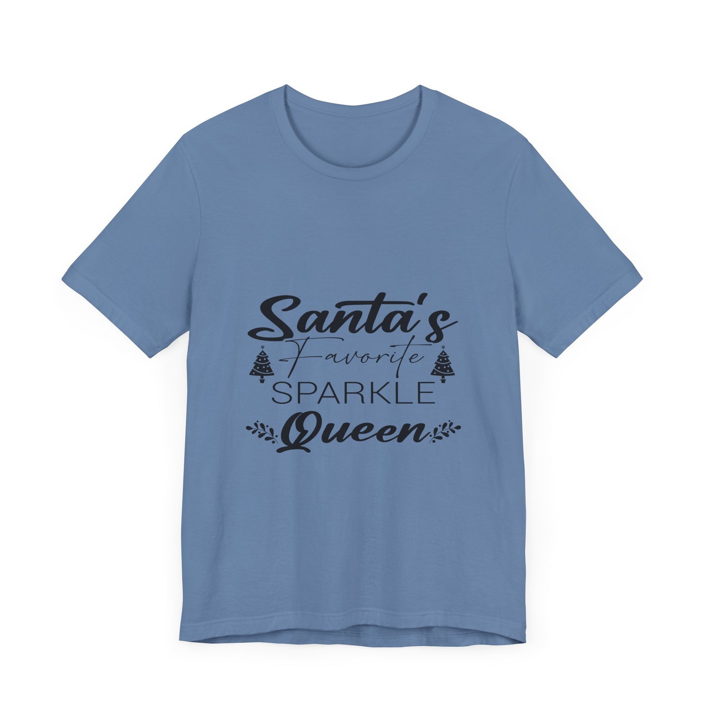 "Santa's Favorite Sparkle Queen" Unisex Jersey Short Sleeve Tee