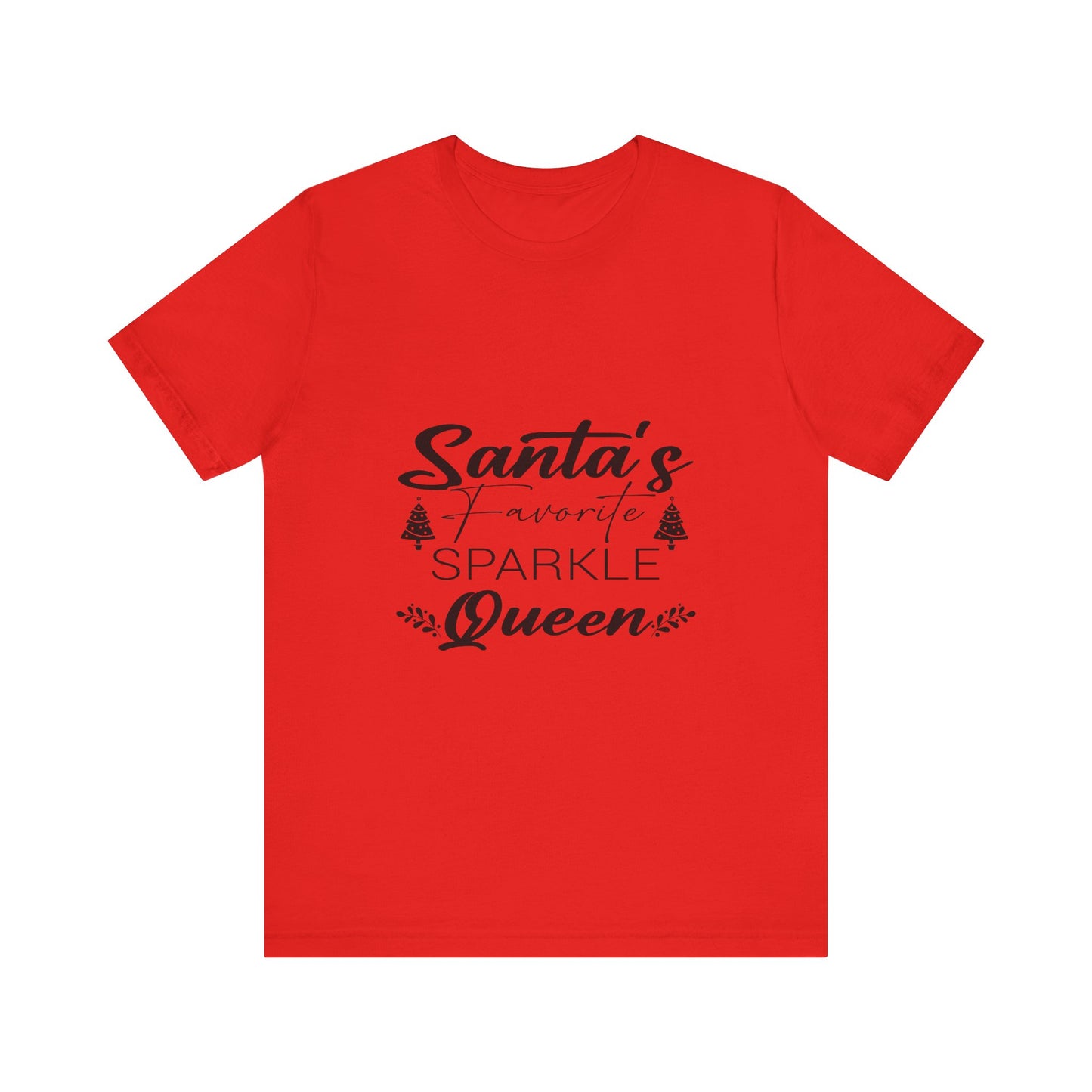 "Santa's Favorite Sparkle Queen" Unisex Jersey Short Sleeve Tee