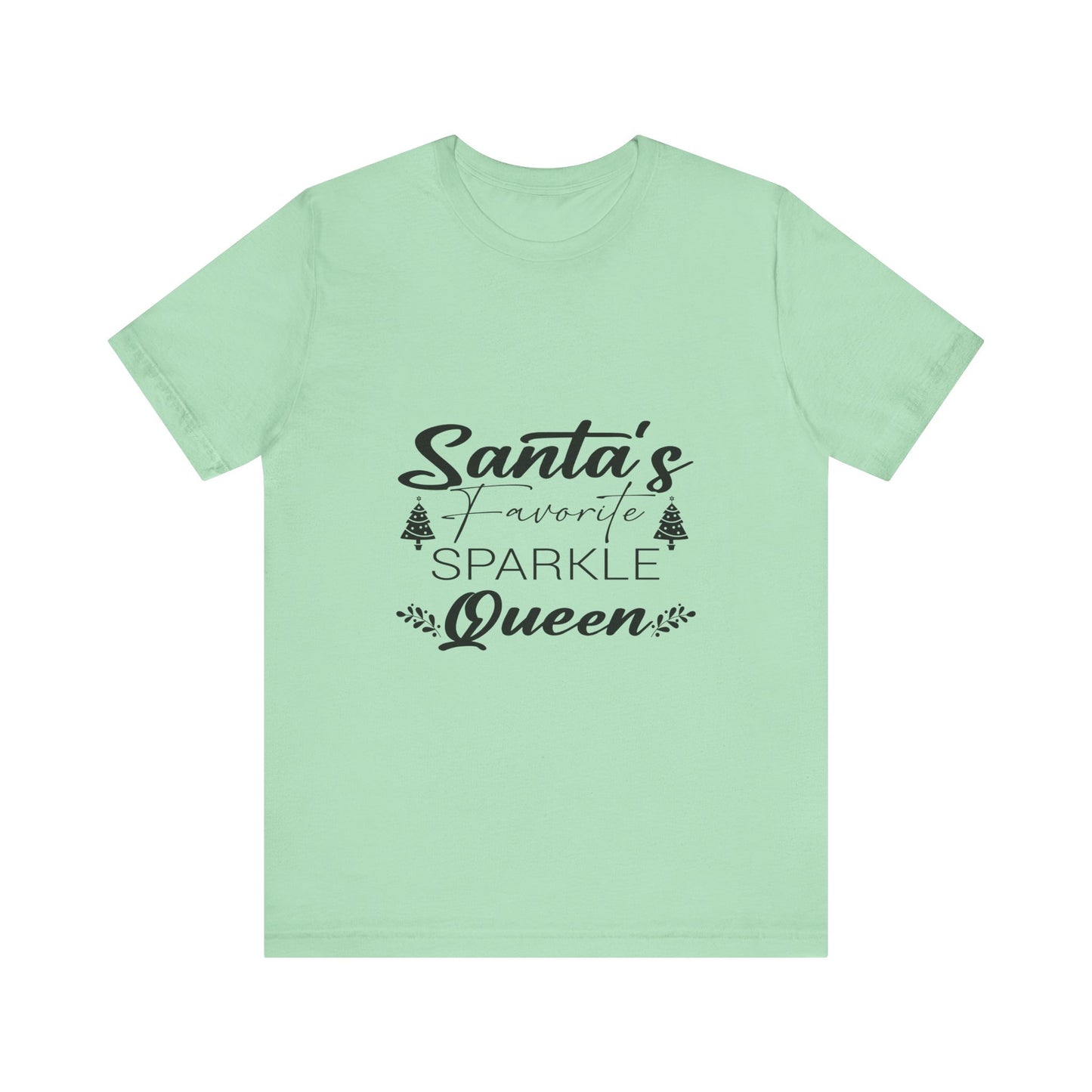 "Santa's Favorite Sparkle Queen" Unisex Jersey Short Sleeve Tee