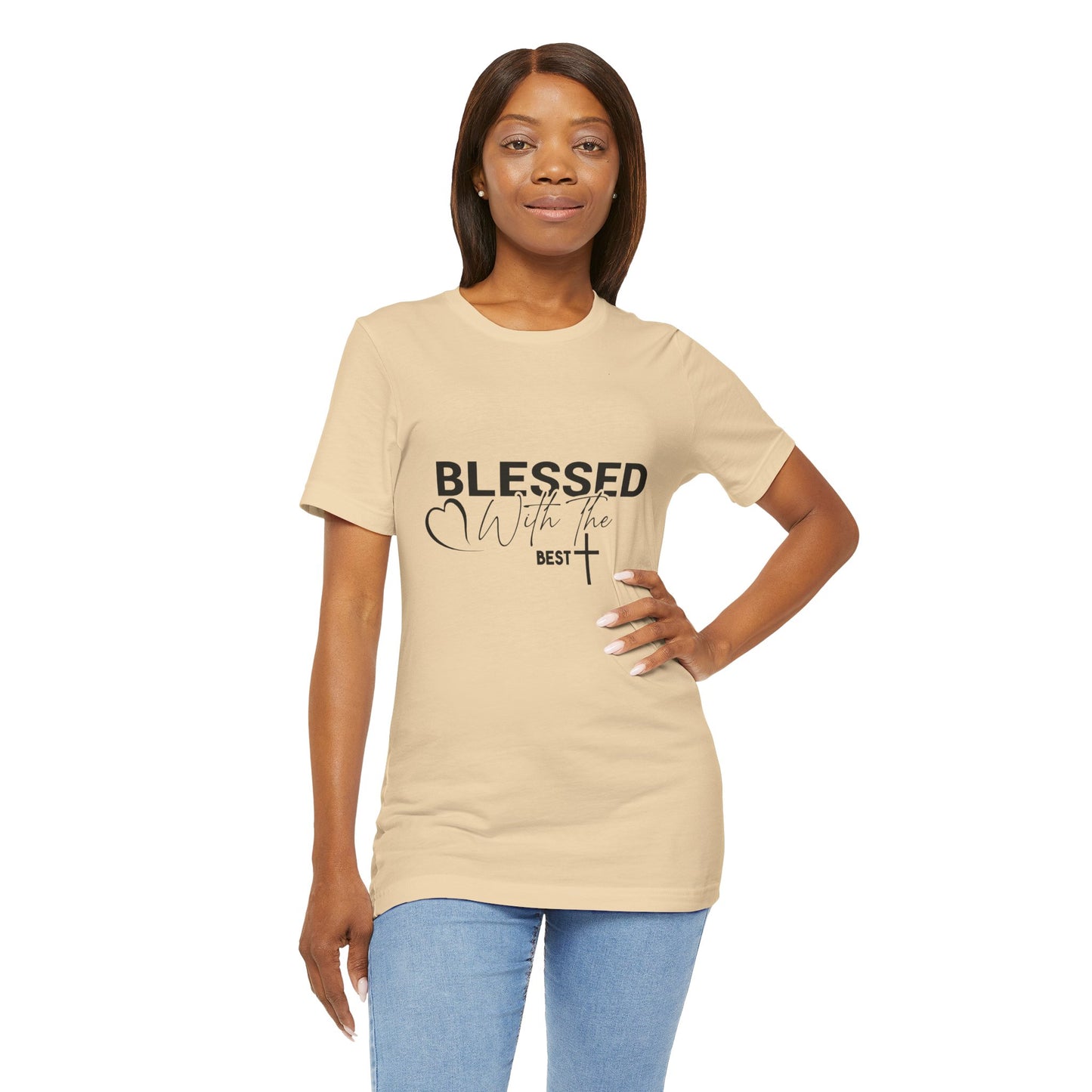 "Blessed with the Best" Unisex Jersey Short Sleeve Tee