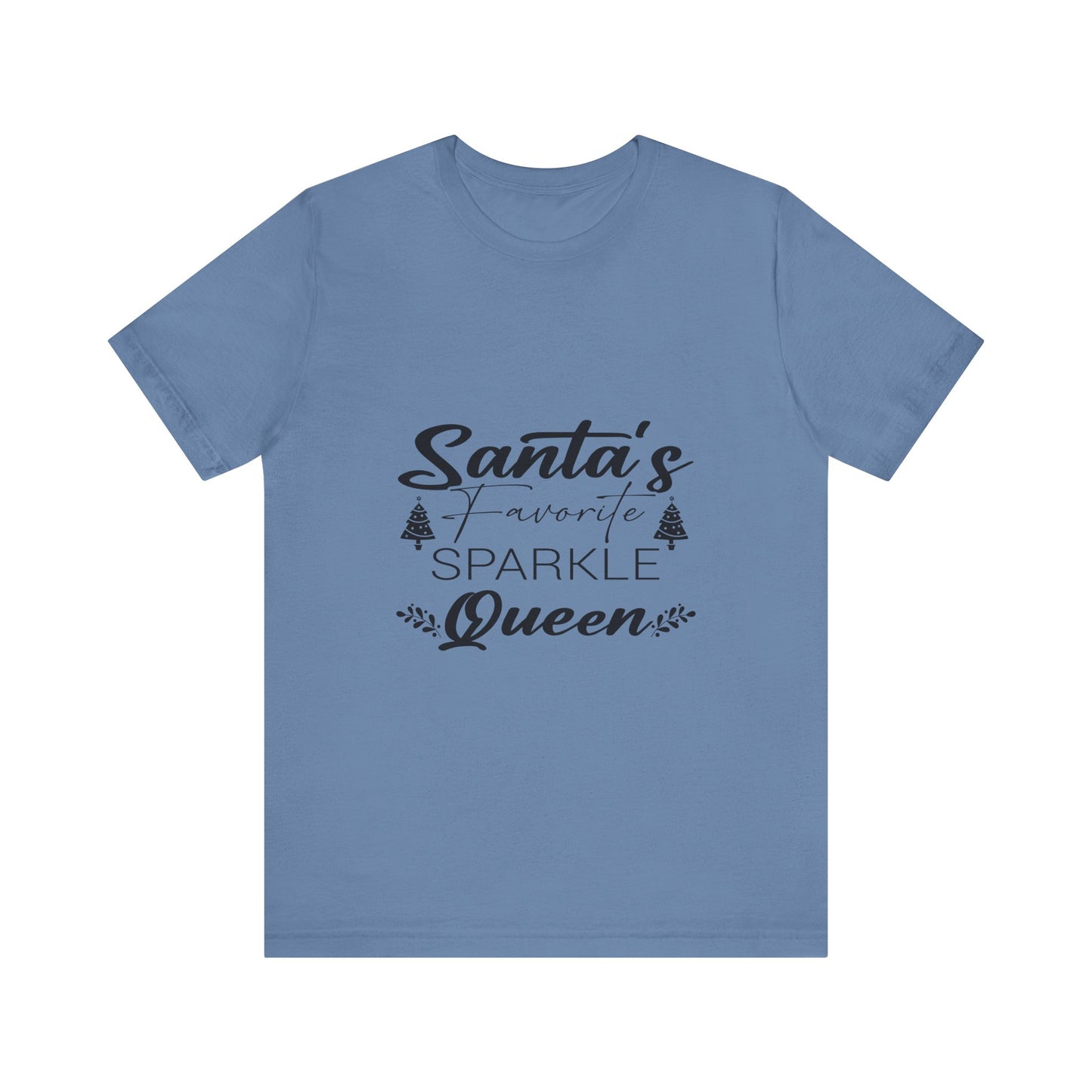 "Santa's Favorite Sparkle Queen" Unisex Jersey Short Sleeve Tee